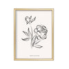 Rosa Jardin – cuadro decorativo con marco dorado | Studio MagArt