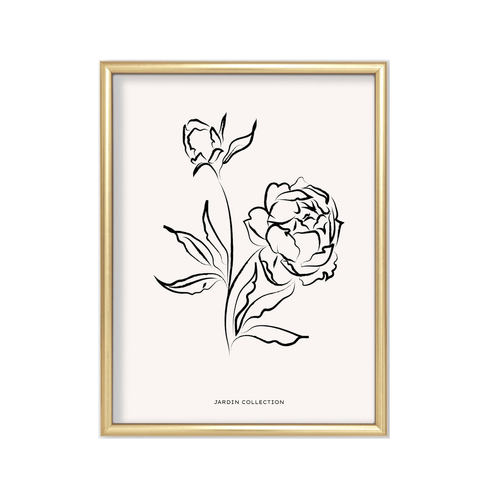 Rosa Jardin – cuadro decorativo con marco dorado | Studio MagArt