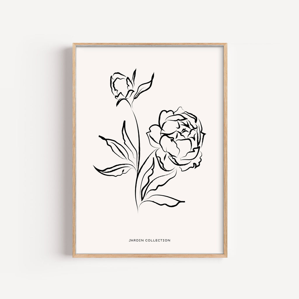 Rosa Jardin – cuadro decorativo con marco natural | Studio MagArt