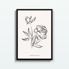 Rosa Jardin – cuadro decorativo con marco negro | Studio MagArt