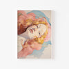 Rostro en Rosa – cuadro decorativo con marco blanco | Studio MagArt