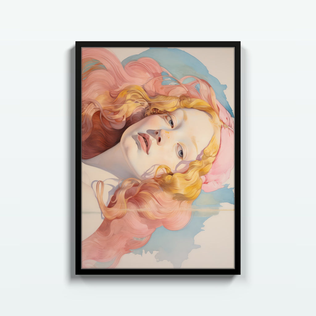 Rostro en Rosa – cuadro decorativo con marco negro | Studio MagArt