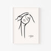 Rostro Sereno – cuadro decorativo con marco blanco | Studio MagArt
