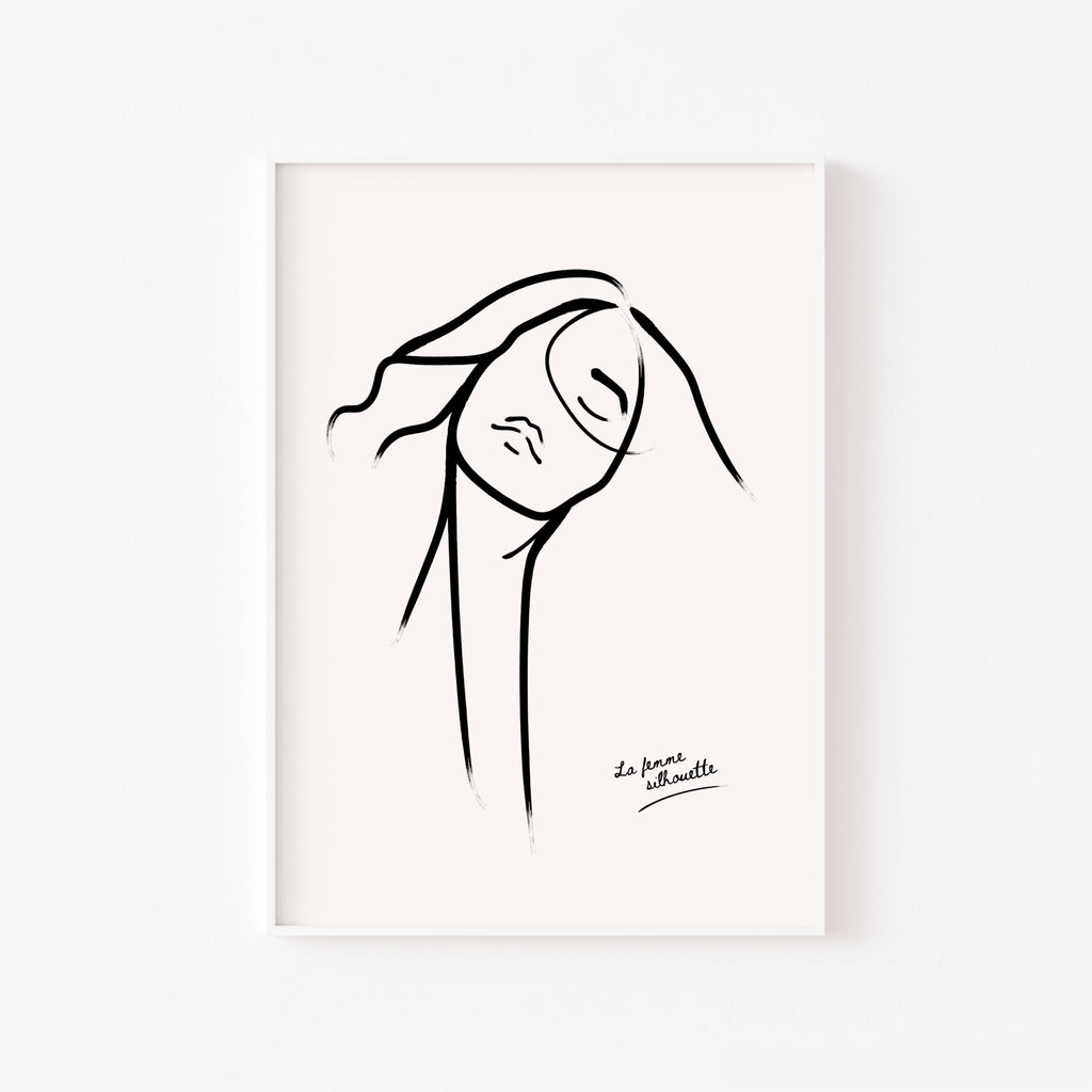 Rostro Sereno – cuadro decorativo con marco blanco | Studio MagArt