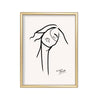Rostro Sereno – cuadro decorativo con marco dorado | Studio MagArt