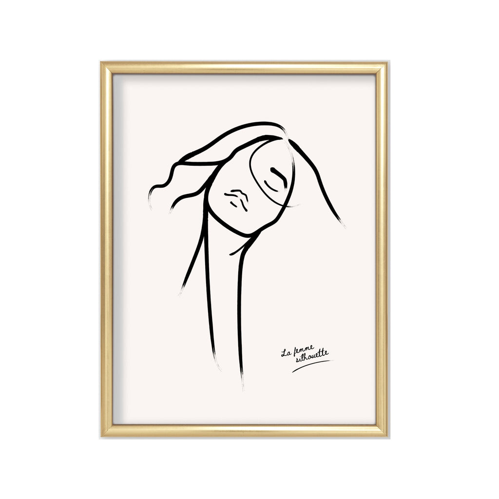 Rostro Sereno – cuadro decorativo con marco dorado | Studio MagArt