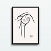 Rostro Sereno – cuadro decorativo con marco negro | Studio MagArt