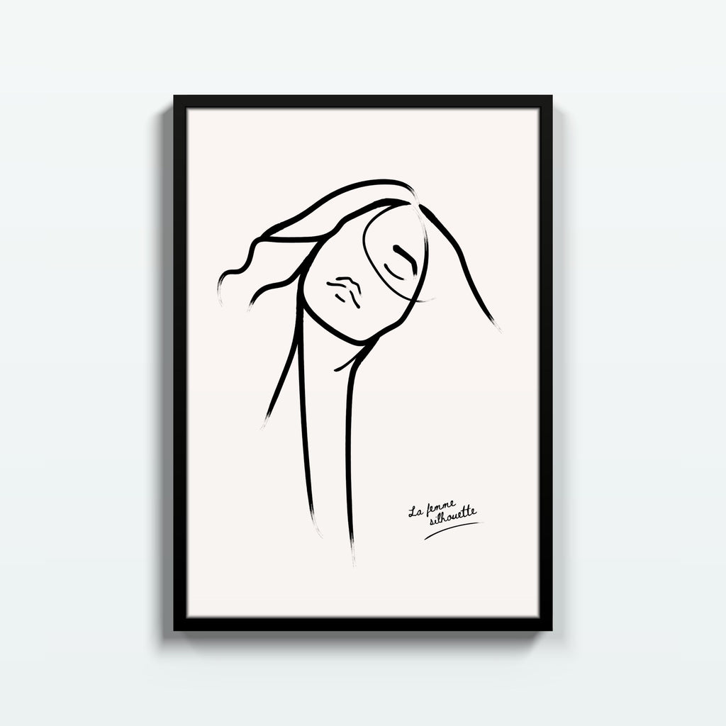 Rostro Sereno – cuadro decorativo con marco negro | Studio MagArt