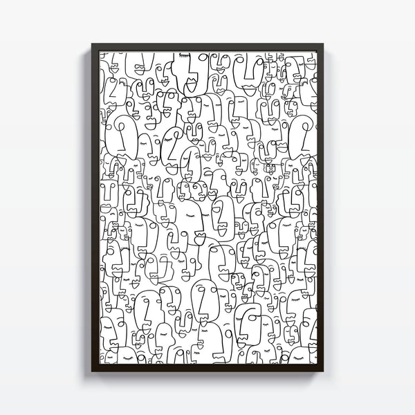 Rostros cuadro decorativo para sala moderna | arte para hogar | Studio MagArt