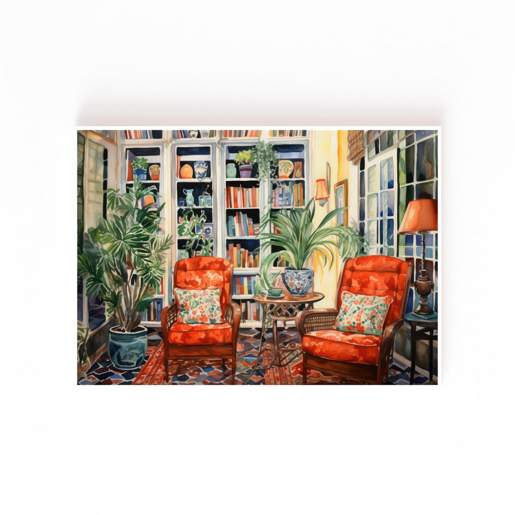 Sala de Lectura – cuadro decorativo con marco blanco | Studio MagArt