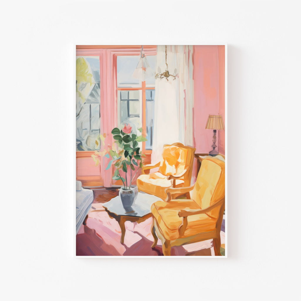 Sala Pastel – cuadro decorativo con marco blanco | Studio MagArt