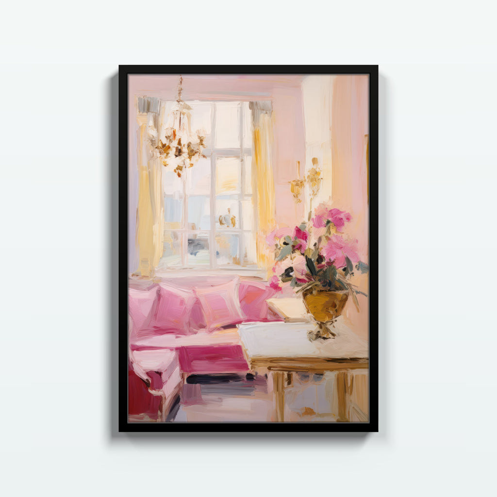 Salón Rosa – cuadro decorativo con marco negro | Studio MagArt