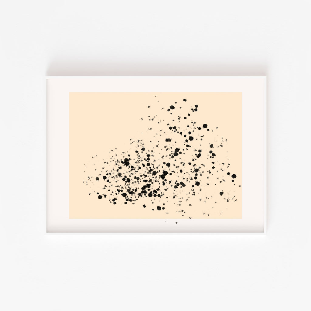 Salpicadura de Tinta – cuadro decorativo con marco blanco | Studio MagArt
