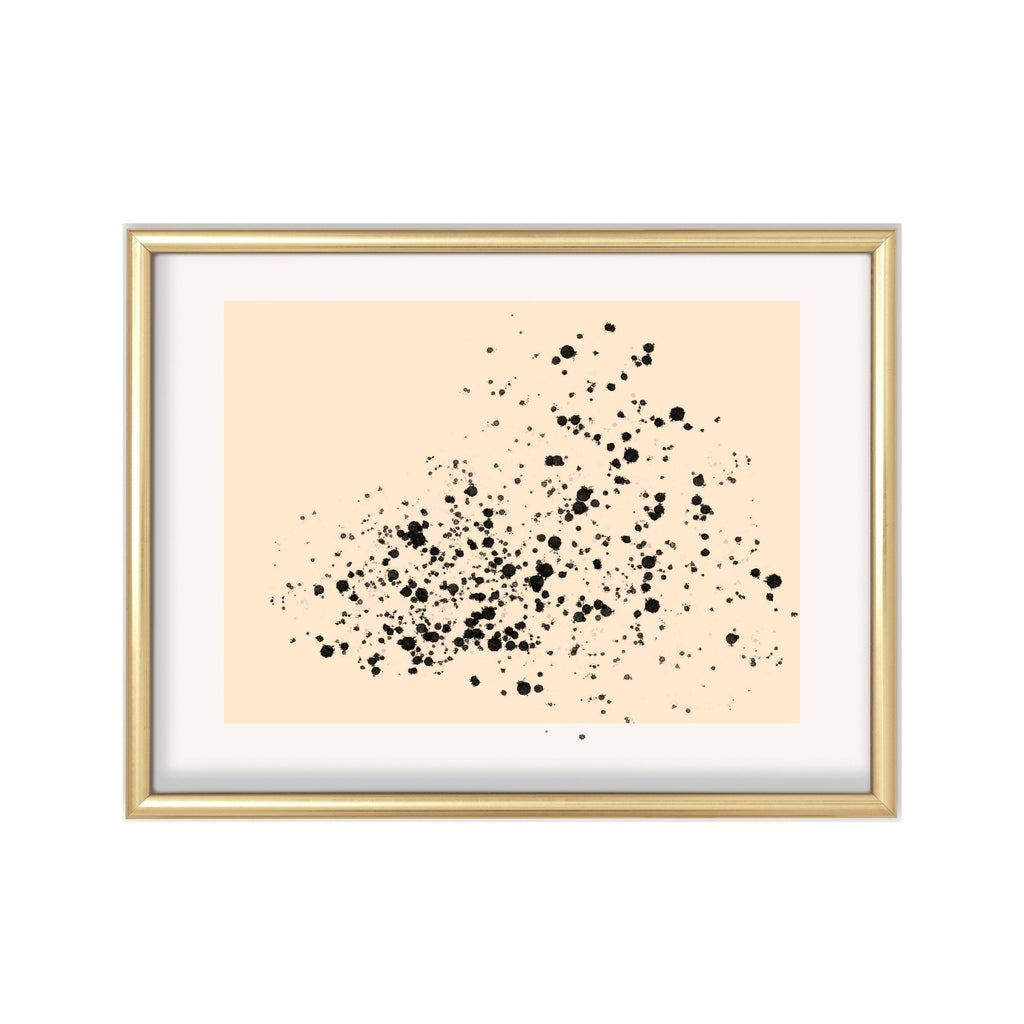 Salpicadura de Tinta – cuadro decorativo con marco dorado | Studio MagArt
