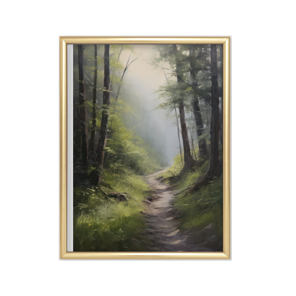 Sendero del Bosque – cuadro decorativo con marco dorado | Studio MagArt