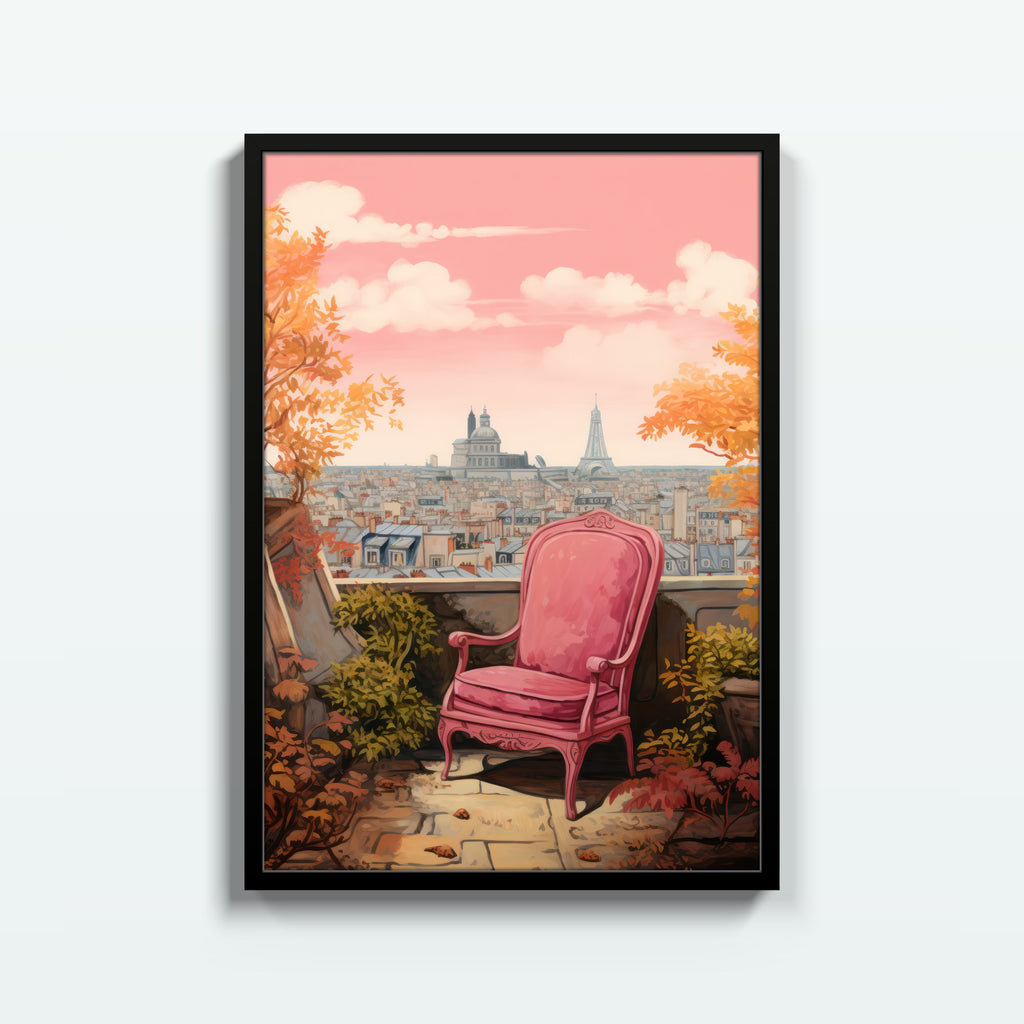 Sillón con Vista – cuadro decorativo con marco negro | Studio MagArt