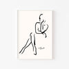 Silueta Sentada – cuadro decorativo con marco blanco | Studio MagArt