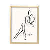 Silueta Sentada – cuadro decorativo con marco dorado | Studio MagArt