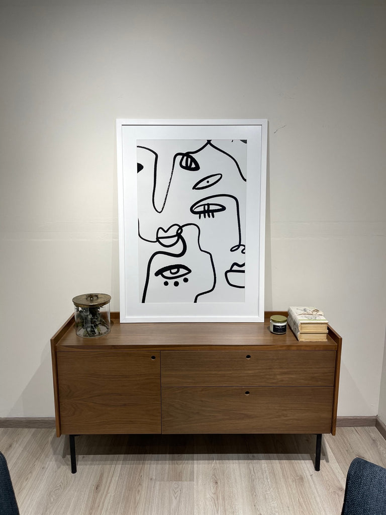 Siluetas Lineales - Rostros Abstractos para Ambientes Modernos cuadro decorativo para sala moderna | arte para hogar | Studio MagArt