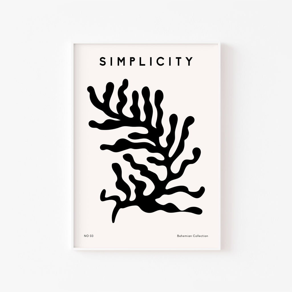 Simplicity Coral – cuadro decorativo con marco blanco | Studio MagArt
