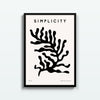 Simplicity Coral – cuadro decorativo con marco negro | Studio MagArt