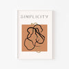 Simplicity Terracota – cuadro decorativo con marco blanco | Studio MagArt
