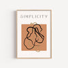 Simplicity Terracota – cuadro decorativo con marco natural | Studio MagArt