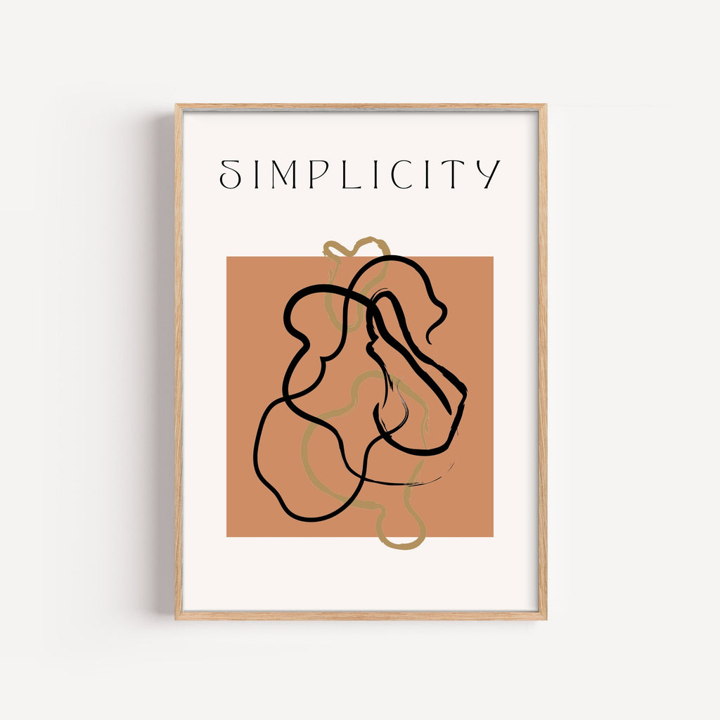 Simplicity Terracota – cuadro decorativo con marco natural | Studio MagArt