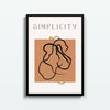 Simplicity Terracota – cuadro decorativo con marco negro | Studio MagArt