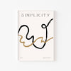 Simplicity Trazos Dorados – cuadro decorativo con marco blanco | Studio MagArt