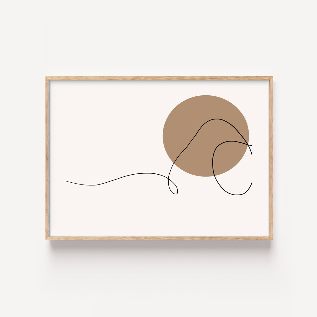 Sol en Línea – cuadro decorativo con marco natural | Studio MagArt