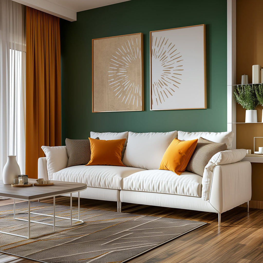 Sol Naranja cuadro decorativo para sala moderna | arte para hogar | Studio MagArt