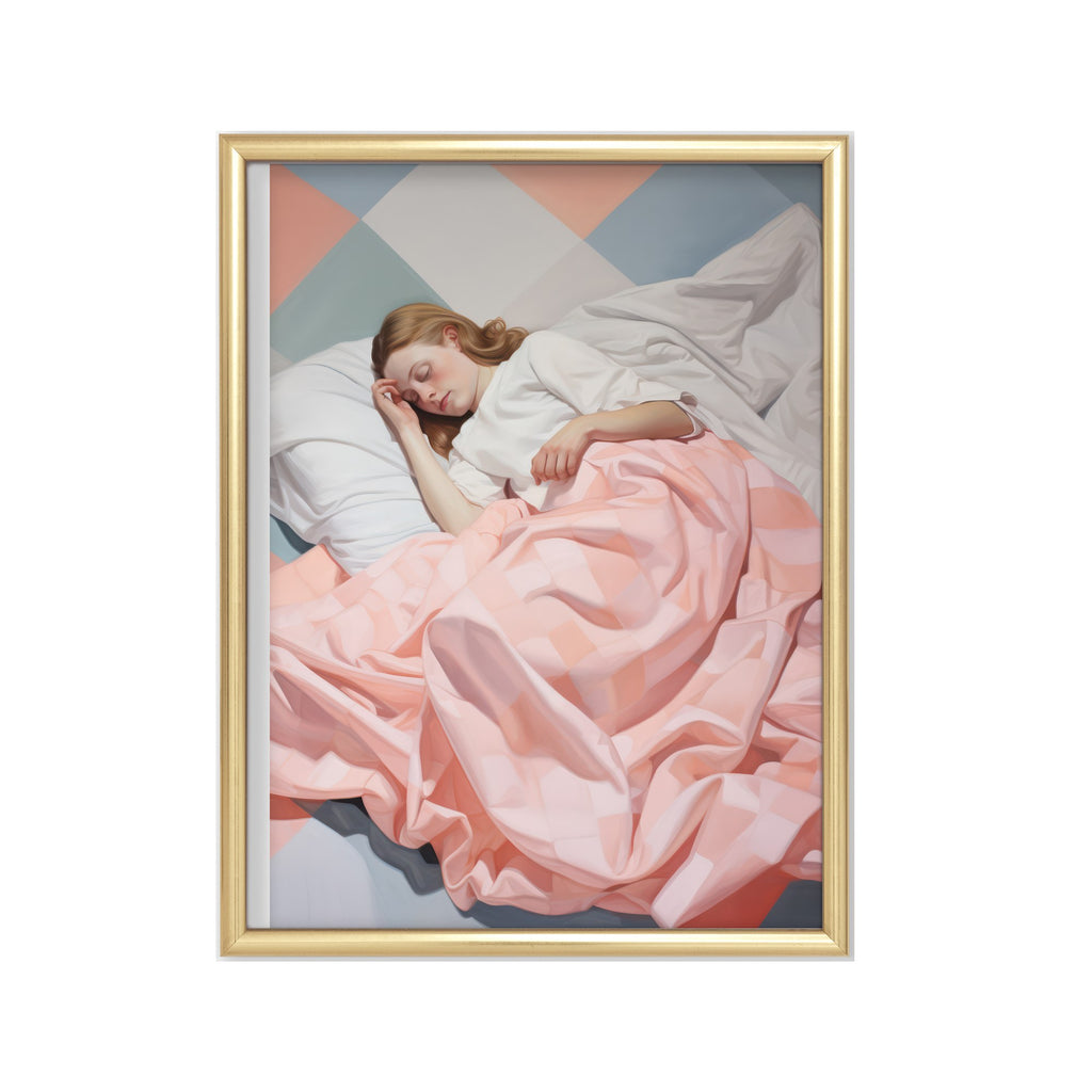 Sueño Rosa – cuadro decorativo con marco dorado | Studio MagArt