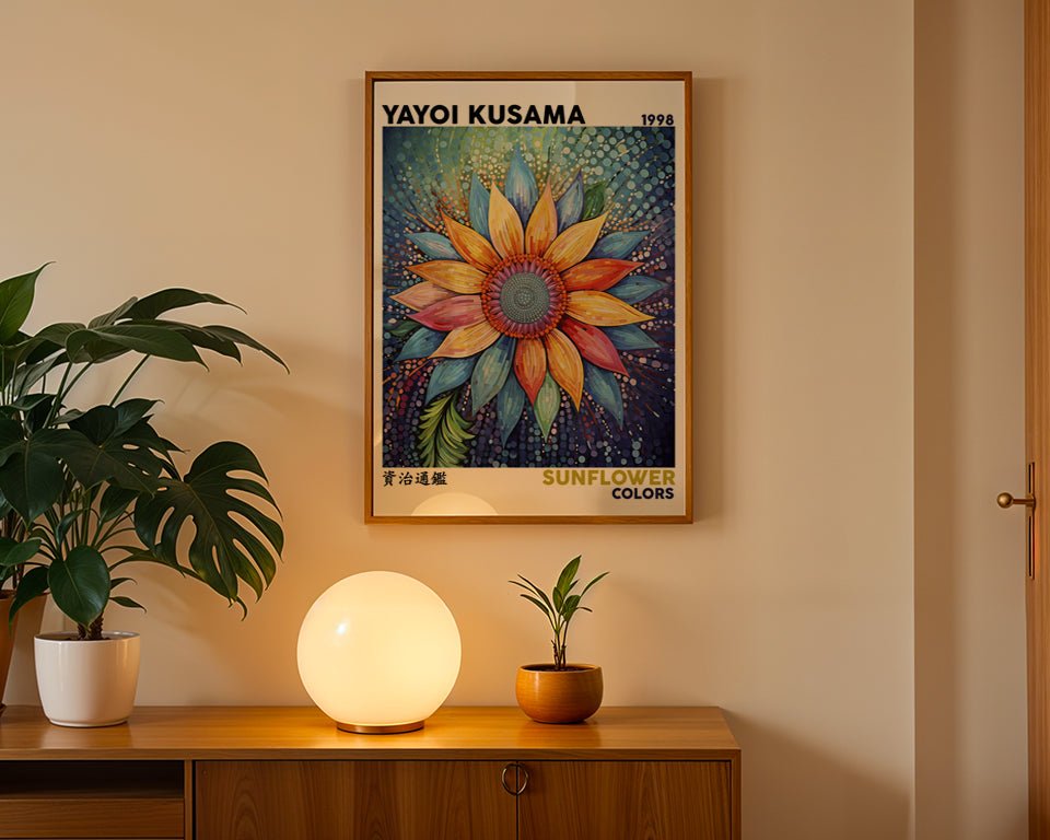 Sunflowers Colors Yayoi Kusama cuadro decorativo para sala moderna | arte para hogar | Studio MagArt