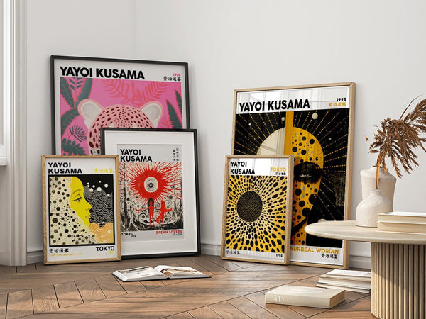 Surreal Woman Yayoi Kusama cuadro decorativo para sala moderna | arte para hogar | Studio MagArt