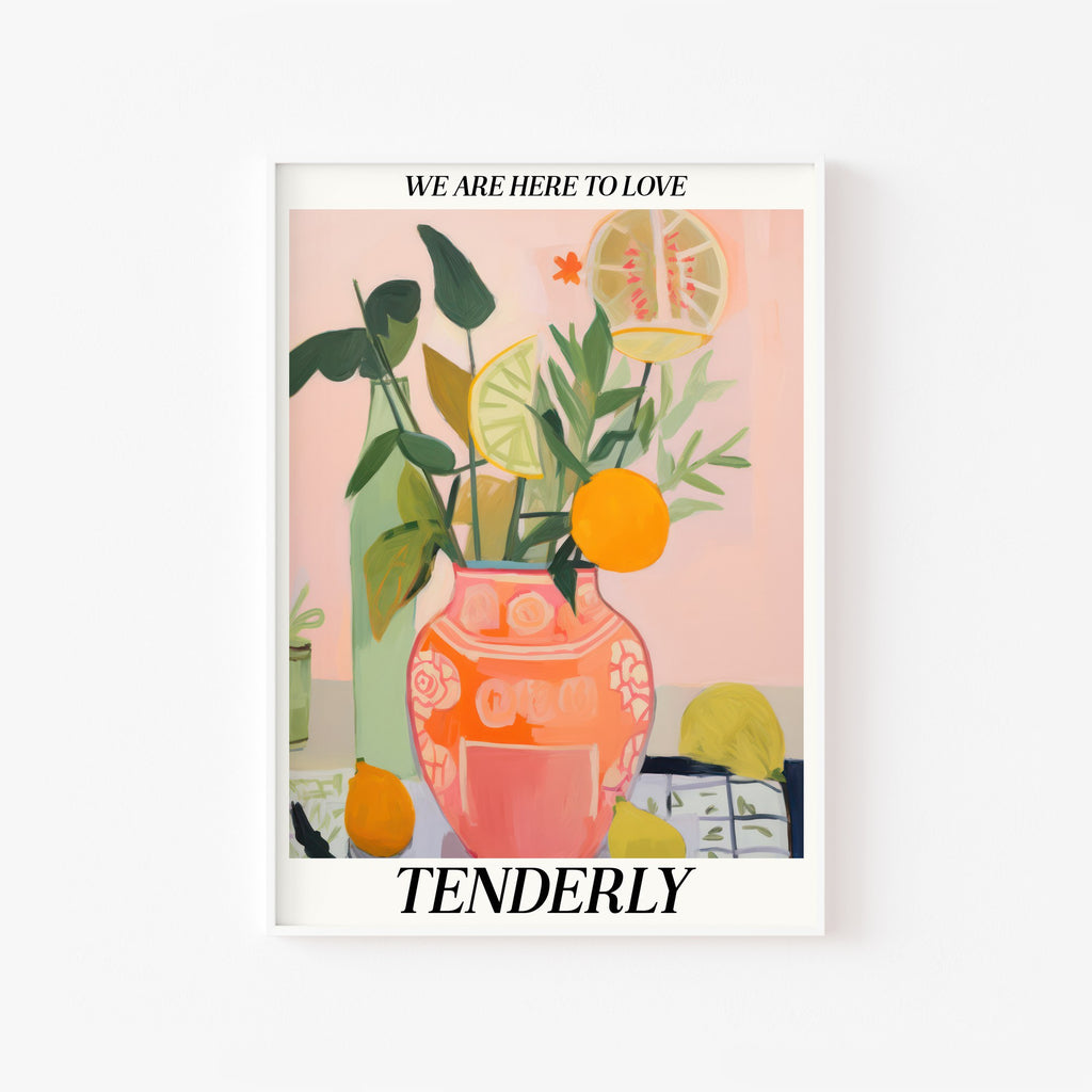 Tenderly – cuadro decorativo con marco blanco | Studio MagArt