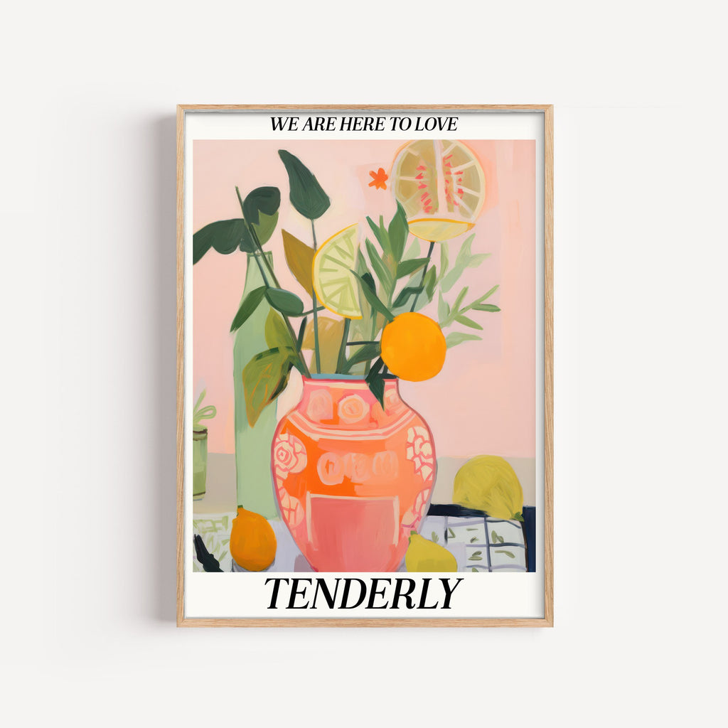 Tenderly – cuadro decorativo con marco natural | Studio MagArt