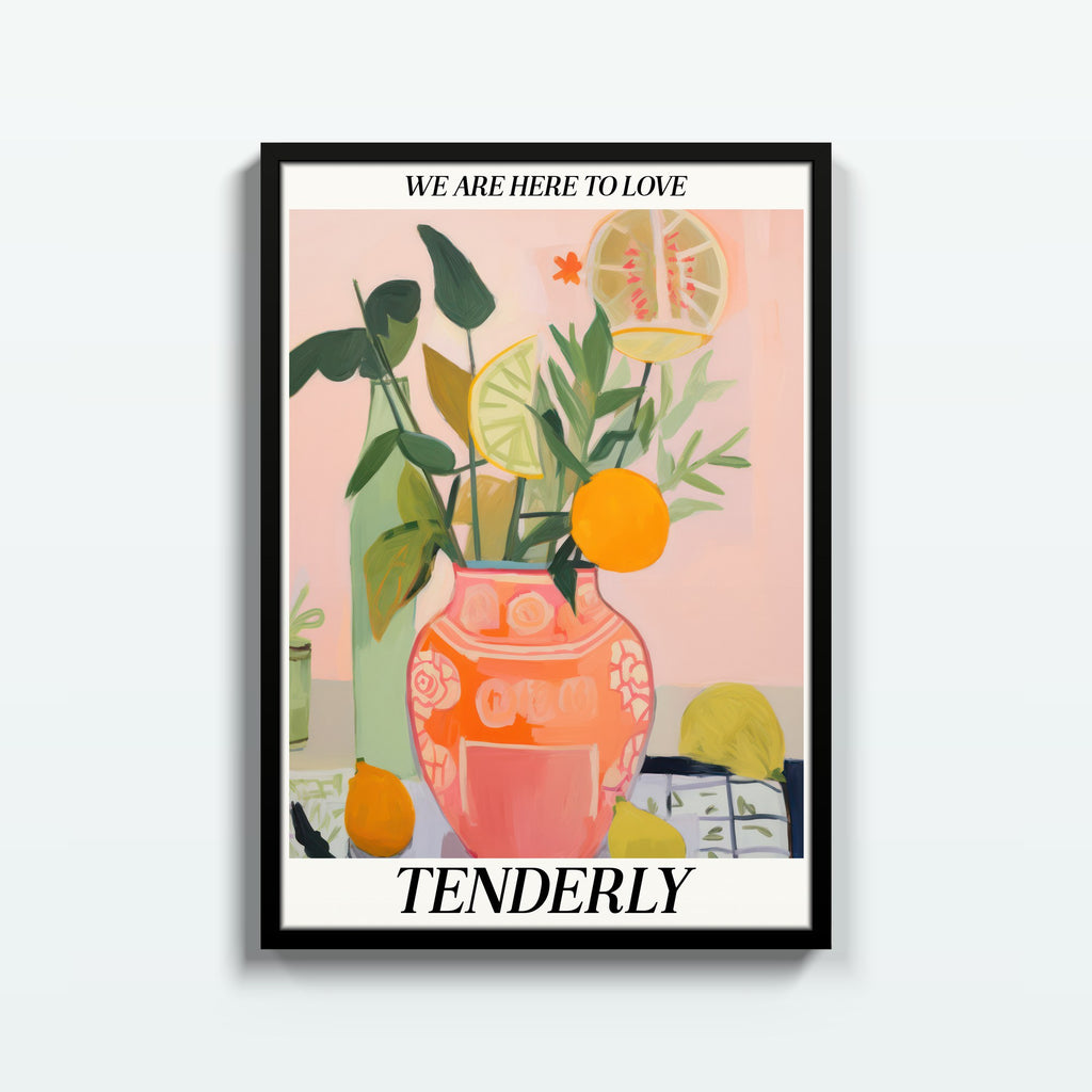 Tenderly – cuadro decorativo con marco negro | Studio MagArt