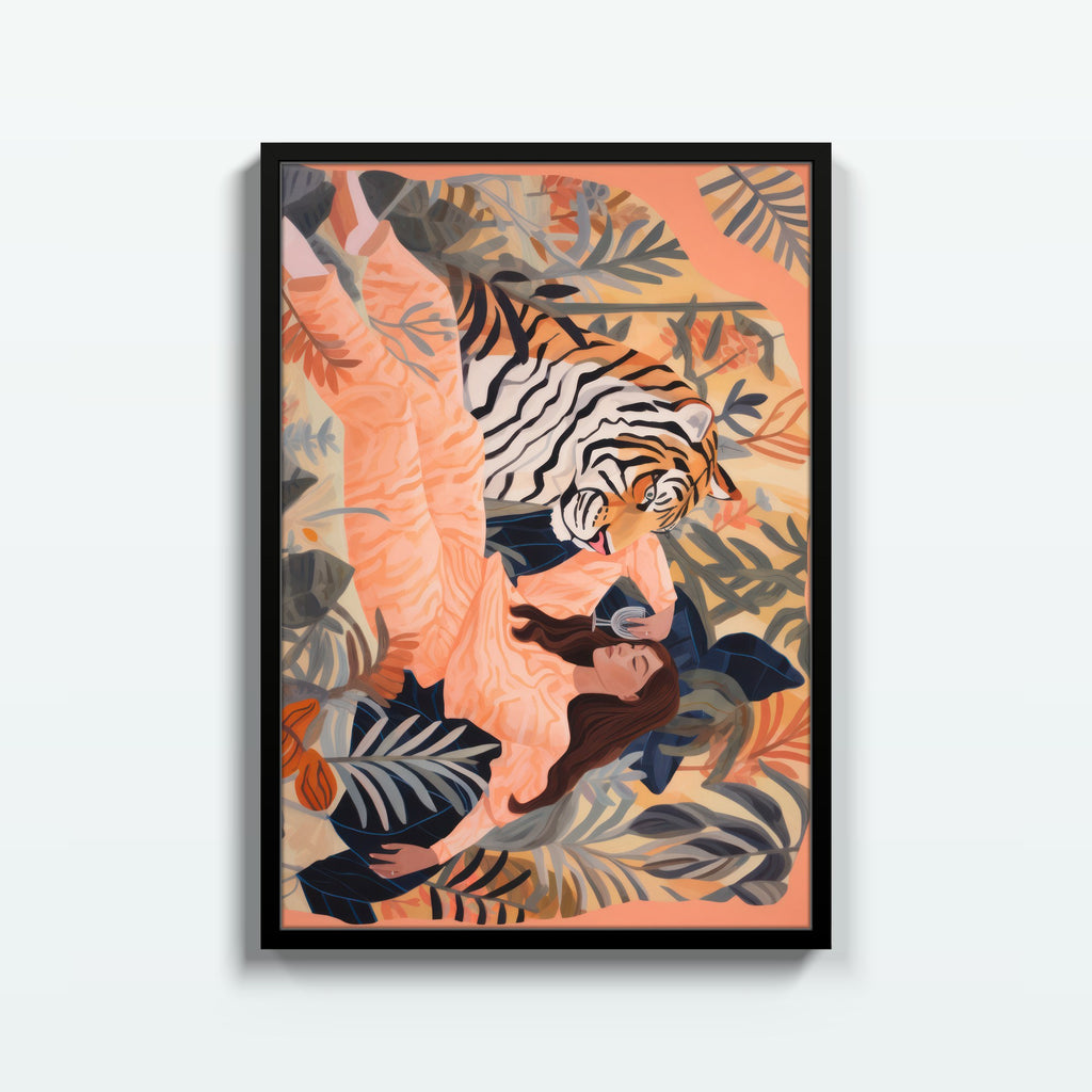 Tigre en la Selva – cuadro decorativo con marco negro | Studio MagArt