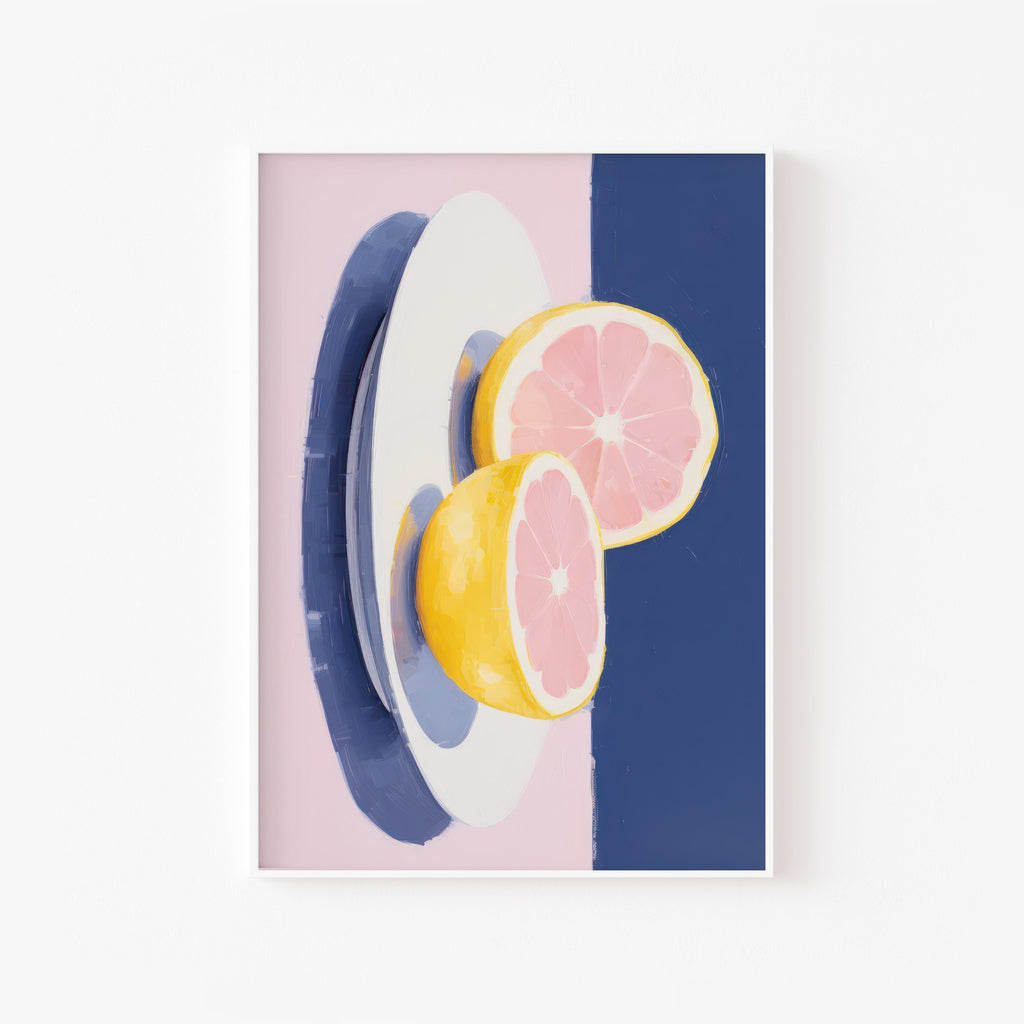 Toronja – cuadro decorativo con marco blanco | Studio MagArt