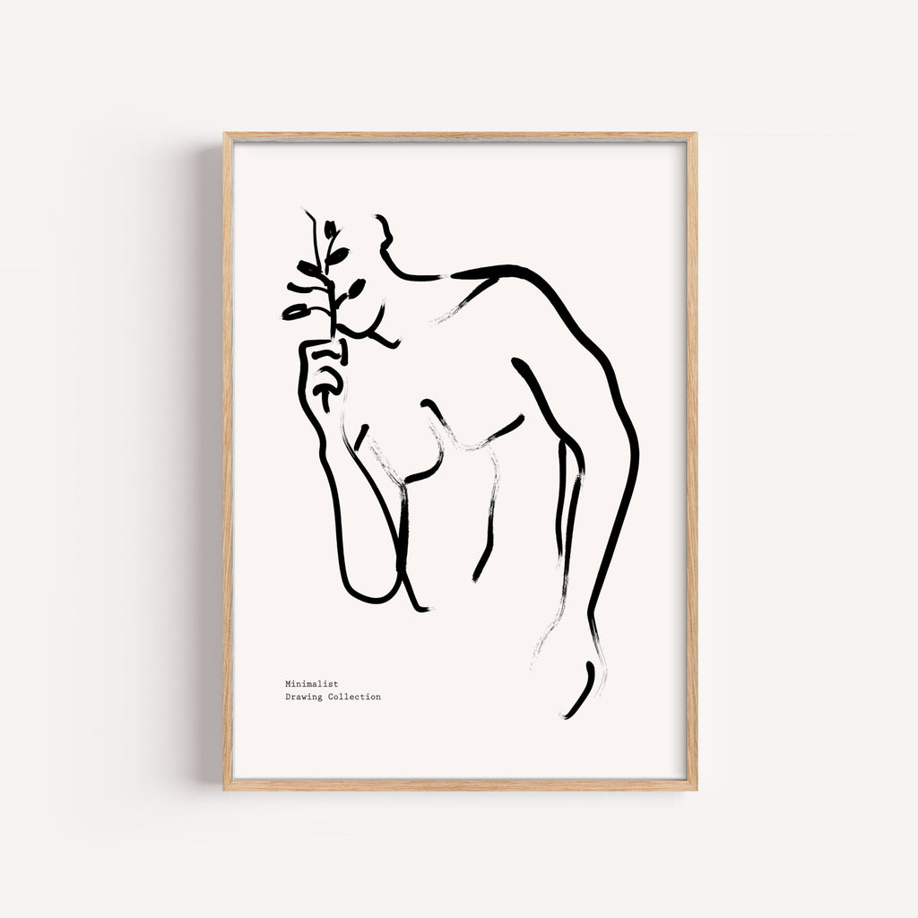 Torso con Rama – cuadro decorativo con marco natural | Studio MagArt
