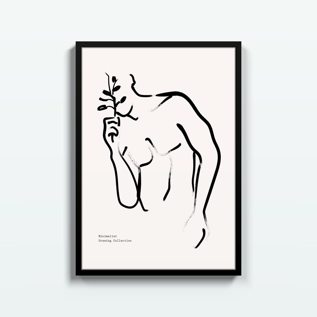 Torso con Rama – cuadro decorativo con marco negro | Studio MagArt