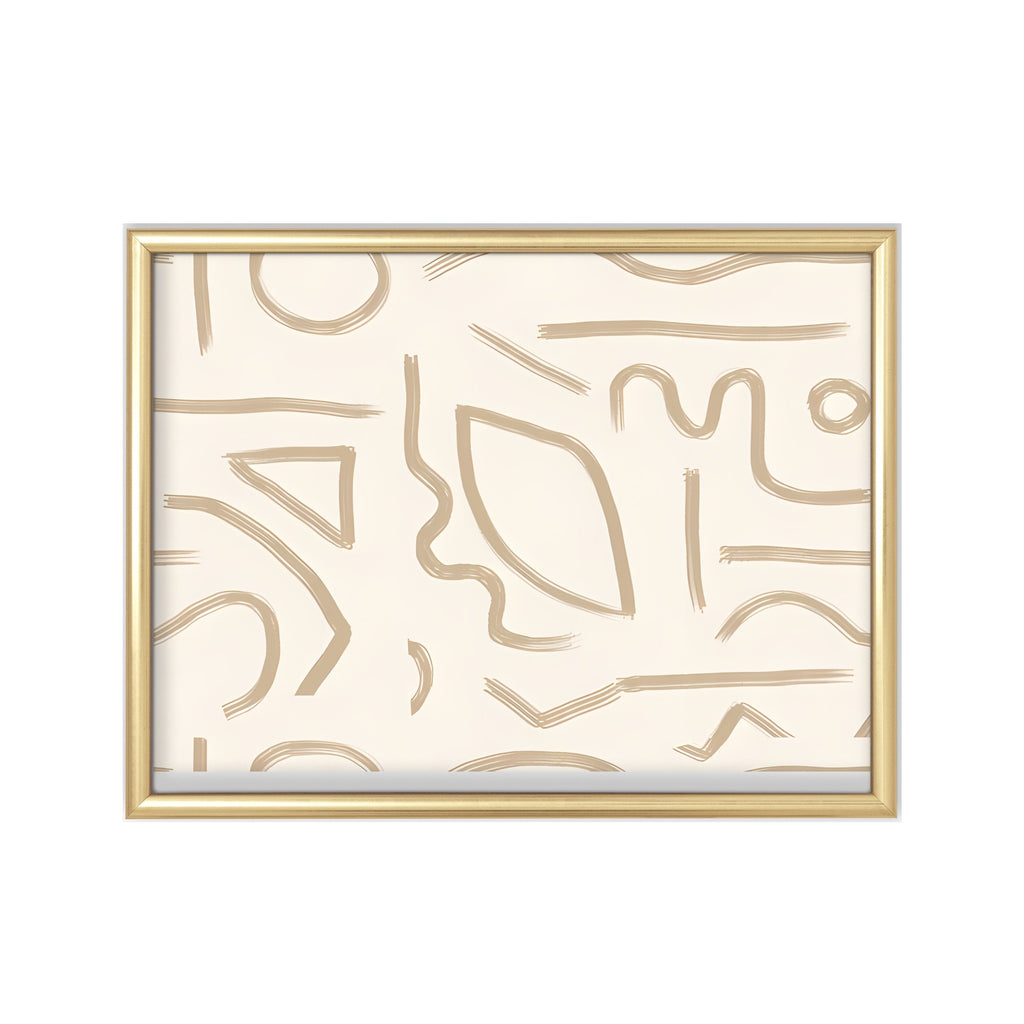 Trazos de Arena – cuadro decorativo con marco dorado | Studio MagArt