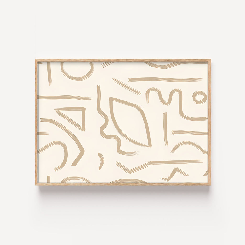 Trazos de Arena – cuadro decorativo con marco natural | Studio MagArt
