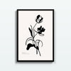 Tulipán en Tinta – cuadro decorativo con marco negro | Studio MagArt