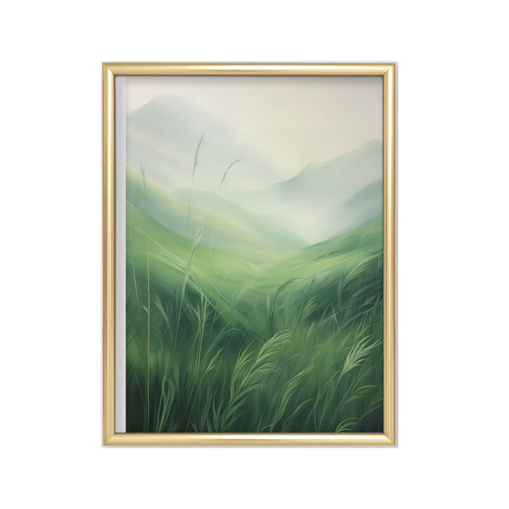 Valle en la Niebla – cuadro decorativo con marco dorado | Studio MagArt