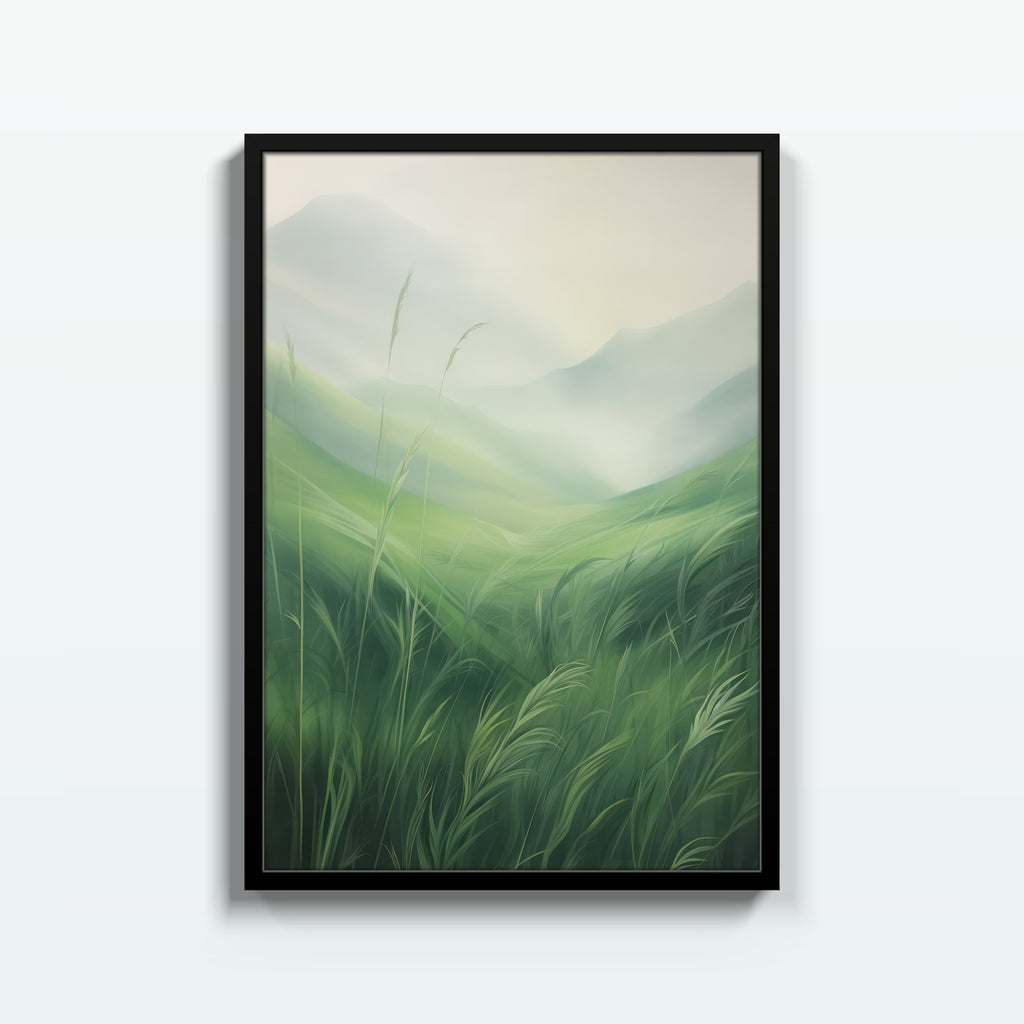 Valle en la Niebla – cuadro decorativo con marco negro | Studio MagArt