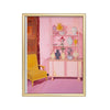 Vitrina Rosa – cuadro decorativo con marco dorado | Studio MagArt