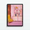 Vitrina Rosa – cuadro decorativo con marco negro | Studio MagArt