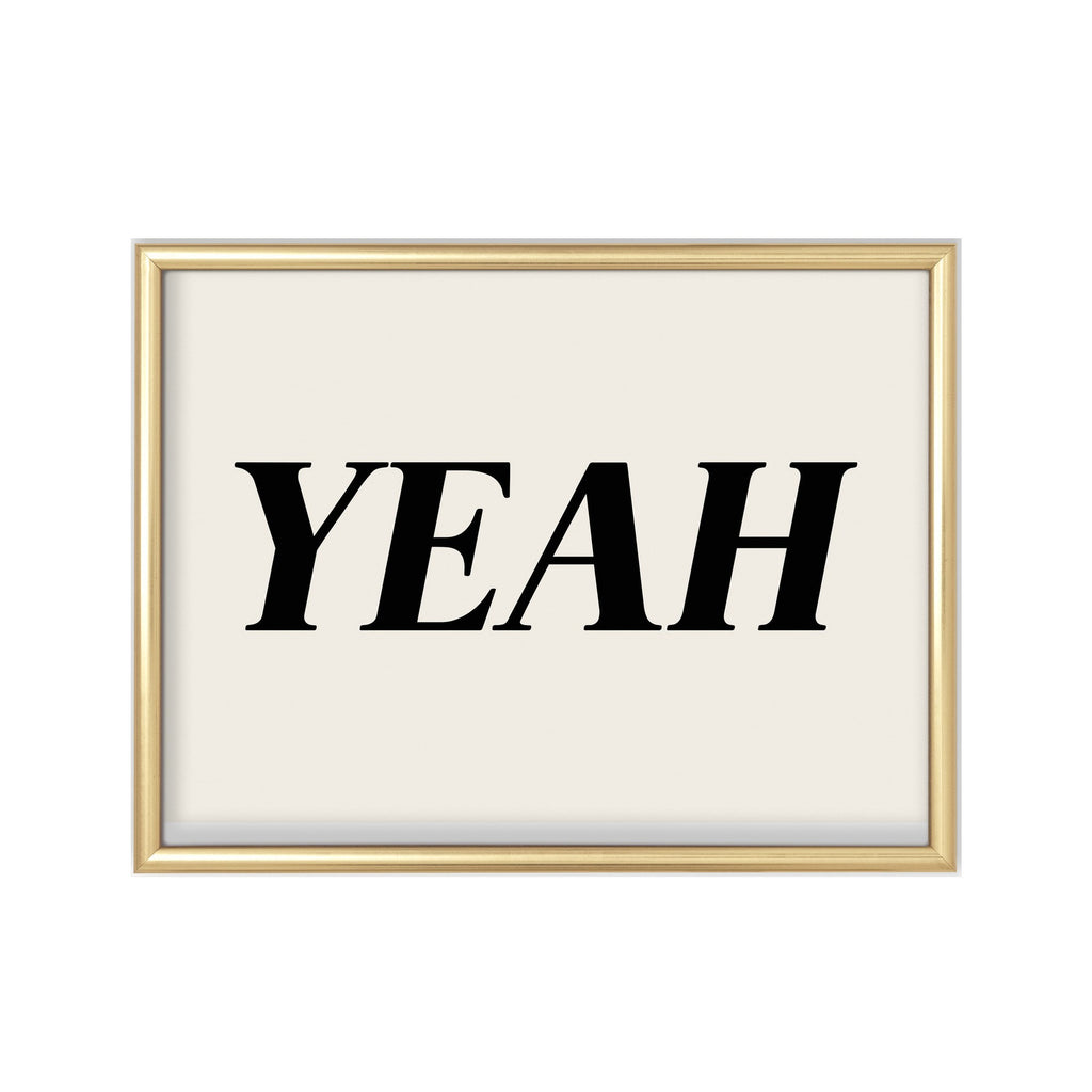 Yeah – cuadro decorativo con marco dorado | Studio MagArt